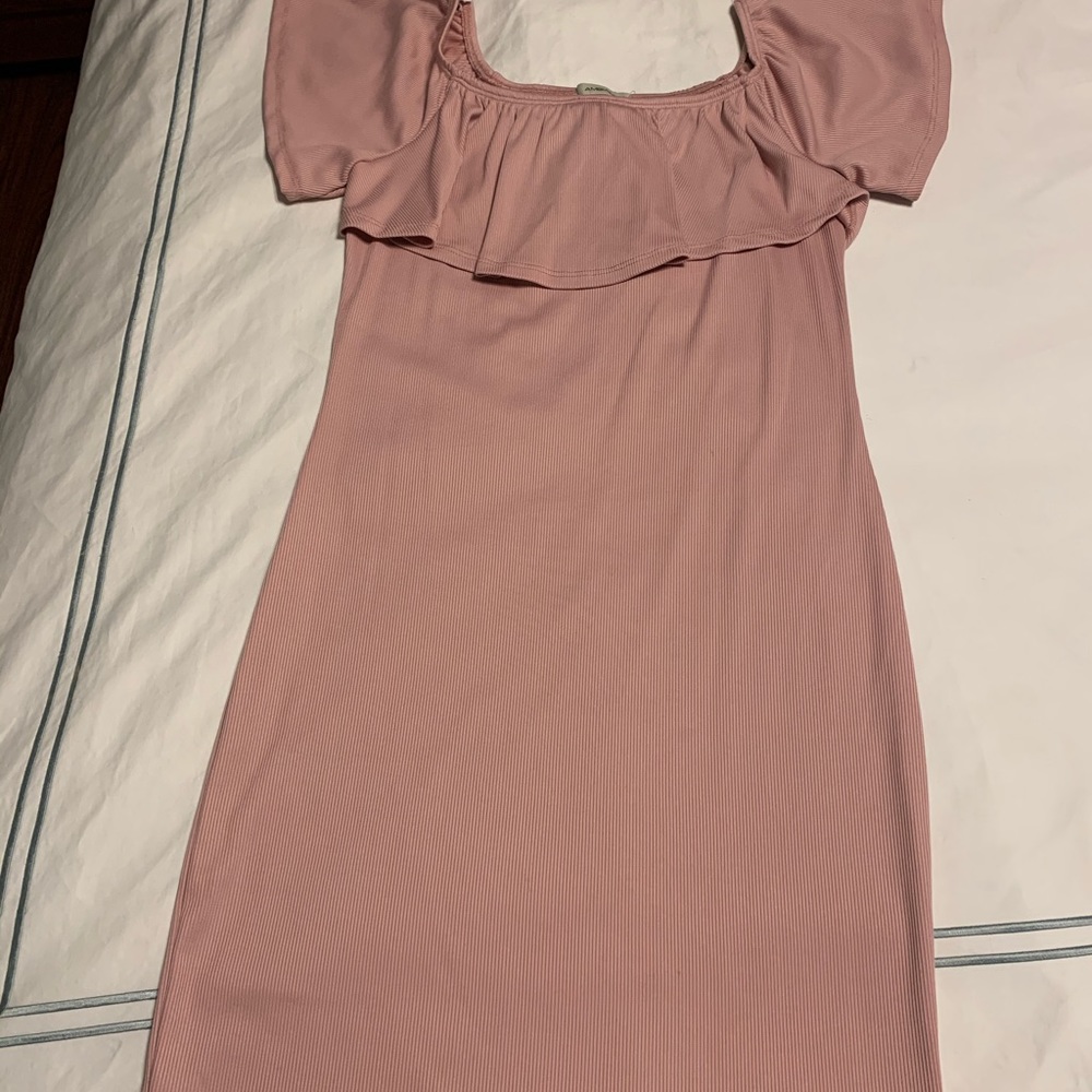 Pink ruffled dress